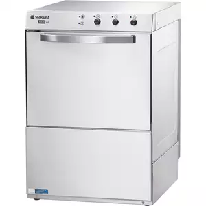 Zmywarko wyparzarka uniwersalna z dozownikiem płynu myjącego i pompą wspomagającą płukanie, kosz: 500x500 mm, 3,4/4,9 kW, 565x680x835 mm | STALGAST, Aqua
