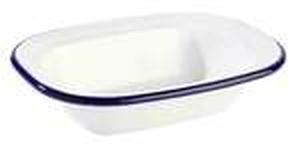 Miska emaliowana 0,2 l, biało-niebieska | APS, Enamelware