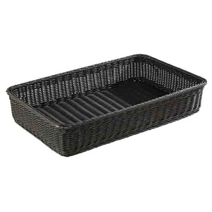 Koszyk prostokątny z polipropylenu 530x325x100 mm, czarny | APS, Profi Line