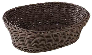 Koszyk owalny z polipropylenu 250x190x65 mm, brązowy | APS, Profi Line