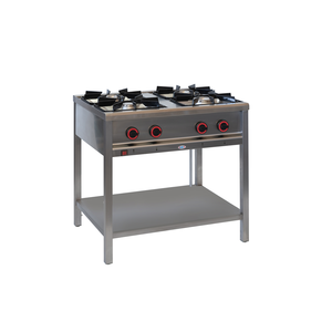 Kuchnia gazowa 4-palnikowa, 900x900x850 mm z półką, 24 kW | EGAZ, TGP-424.III