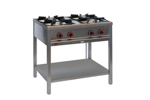 Kuchnia gazowa 4-palnikowa, 900x900x850 mm z półką, 20,5 kW | EGAZ, TGP-420.III