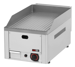 Płyta grillowa gazowa, ze stali nierdzewnej, ryflowana, nastawna, 4 kW, 330x600x220 mm, inox | REDFOX, FTR-30G