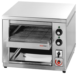Toster/opiekacz tunelowy, rusz o wymiarach 300x500 mm, 3,2 kW, 490x540x400 mm | REDFOX, TN-30-plus