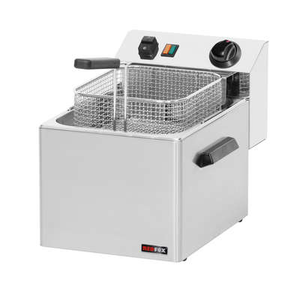 Frytownica elektryczna jednokomorowa 8 l, nastawna, 6 kW, 400 V, 270x420x300 mm | REDFOX, FE-07T