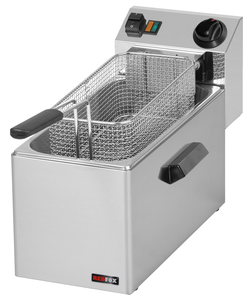 Frytownica elektryczna na ryby jednokomorowa 8 l, nastawna, 3,4 kW, 230 V, 210x520x300 mm | REDFOX, FE-08