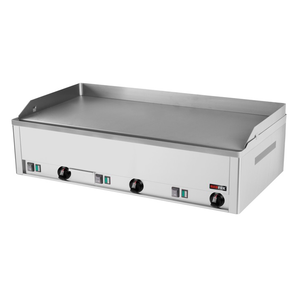 Płyta grillowa elektryczna, ze stali nierdzewnej, gładka, nastawna, 9 kW, 990x540x220 mm, inox | REDFOX, FTH-90E
