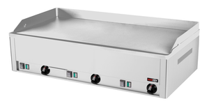 Płyta grillowa elektryczna, ze stali nierdzewnej, gładka, chromowana, nastawna, 9 kW, 990x540x220 mm, inox | REDFOX, FTHC-90E
