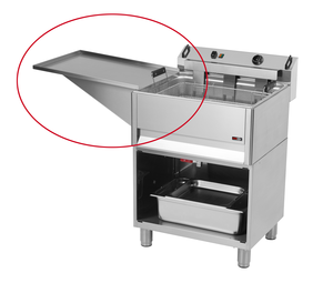 Półka odkładcza do frytownicy, 525x465x260 mm, inox | REDFOX, OP-60