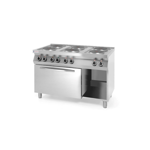 Kuchnia elektryczna 6-płytowa z piecem konwekcyjnym elektrycznym GN1/1 | HENDI, Kitchen Line