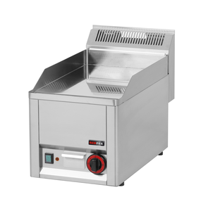 Płyta grillowa elektryczna, ze stali nierdzewnej, gładka, chromowana, nastawna, 3 kW, 330x600x290 mm, inox | REDFOX, Linia 600, FTHC30EL