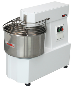 Mikser spiralny ze stałą dzieżą 7 l, z 1 prędkością, 0,37 kW, 230 V, 260x540x527 mm | REDFOX, HTF7