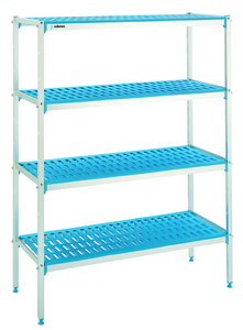 Regał aluminiowo-polietylenowy, 4-półkowy, 2026x500x1750 mm | EDENOX, Zestaw-340