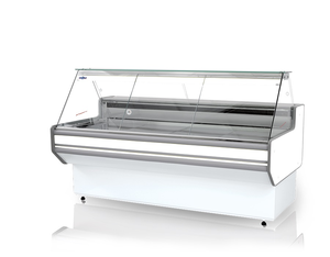 Lada chłodnicza z szybą prostą, ukośną, blatem z płyty laminowanej, 1220x900x1220 mm | RAPA, L-A 122/90