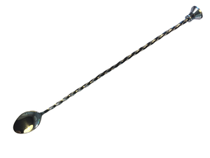 Łyżka barmańska z muddlerem 300 mm, inox | BAREQ, BPR-30S
