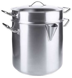 Garnek podwójny ze stali nierdzewnej z pokrywką, o średnicy 320 mm, 15 l | CONTACTO, 2129/320