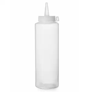 Dyspenser do zimnych sosów 0,7 l, przeźroczysty - zestaw 3 sztuki | HENDI, 557952