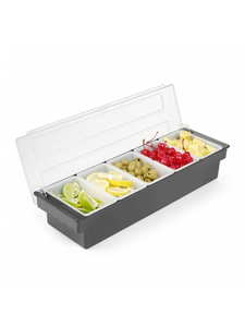 Pojemnik barmański na dodatki do drinków 5-częściowy 495x160x100 mm | HENDI, 552131