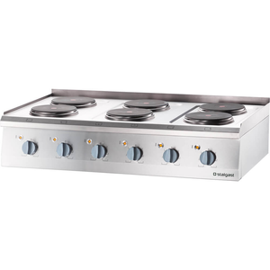 Kuchnia elektryczna 6-płyt grzewczych, nastawna, 15,6 kW, 1200x700x250 mm | STALGAST, Linia 700