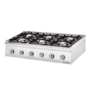 Kuchnia gazowa 6-palnikowa, nastawna, G20(gaz ziemny), 32,5 kW, 1200x700x250 mm | STALGAST, Linia 700