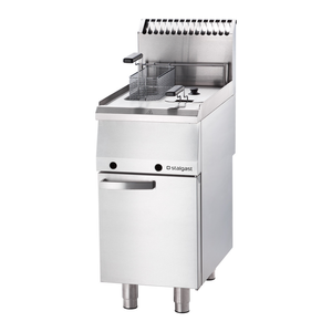 Frytownica gazowa dwukomorowa 2x 7 l, wolnostojąca z drzwiami, 12 kW, 400x700x850 mm | STALGAST, Linia 700