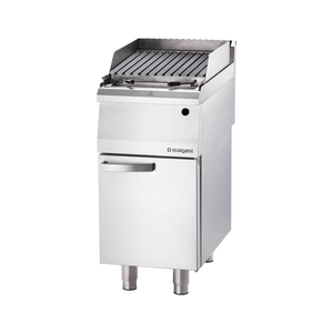 Grill lawowy gazowy, ruszt typu V, wolnostojący z szafką, G30(propan-butan), 6,5 kW, 400x700x850 mm | STALGAST, Linia 700