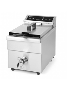 Frytownica indukcyjna jednokomorowa 8 l z kranem spustowym, 3,5 kW, 230 V, 485x290x406 mm | HENDI, Kitchen Line