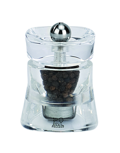 Młynek do pieprzu z akrylu, przeźroczysty 80 mm | PEUGEOT, Baltic