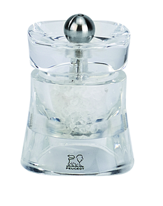 Młynek do soli z akrylu, przeźroczysty 80 mm | PEUGEOT, Baltic
