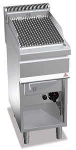 Grill wodny gazowy, ruszt żeliwny, wolnostojący, 9 kW, 400x700x900 mm | BERTO'S, Macros 700, Water Grill, G7WG40M