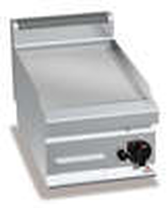 Płyta grillowa, gazowa, ze stali nierdzewnej, gładka, nastawna, 6,9 kW, 400x700x290 mm | BERTO'S, Macros 700, Multipan, G7FL4B