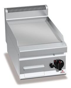 Płyta grillowa, gazowa, ze stali nierdzewnej, gładka, nastawna, 6,9 kW, 400x700x290 mm | BERTO'S, Macros 700, Multipan, G7FL4B