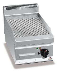 Płyta grillowa, gazowa, ze stali nierdzewnej, ryflowana, nastawna, 6,9 kW, 400x700x290 mm | BERTO'S, Macros 700, Multipan, G7FR4B