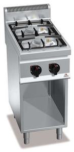 Kuchnia gazowa 2-palnikowa, wolnostojąca, 9,5 kW, 400x700x900 mm | BERTO'S, Macros 700, Eco Power, G7F2MPW