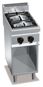 Kuchnia gazowa 2-palnikowa, wolnostojąca, 10,5 kW, 400x700x900 mm | BERTO'S, Macros 700, High Power, G7F2M