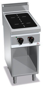 Kuchnia szklano-ceramiczna na podczerwień (Infrared) 2-polowa, wolnostojąca, 6,4 kW, 400x700x900 mm | BERTO'S, Macros 700, Infrared, E7P2M/VTR