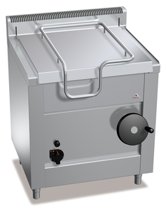 Patelnia gazowa przechylna z misą ze stali nierdzewnej, 60 l, 14,5 kW, 800x700x900 mm | BERTO'S, Macros 700, High-Tech MAXI, G7BR8/I