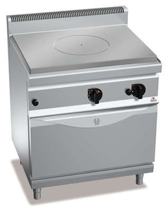 Kuchnia gazowa z płytą grzewczą i piekarnikiem gazowym GN 2/1, 17,8 kW, 800x700x900 mm | BERTO'S, Macros 700, High Power, G7TP+FG