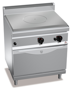 Kuchnia gazowa z płytą grzewczą i piekarnikiem gazowym GN 2/1, 17,8 kW, 800x700x900 mm | BERTO'S, Macros 700, High Power, G7TP+FG