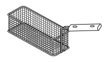 Kosz 1/2 do frytownic: 17460000, 17480000, 18505500, 18505200, 18505600, 18505400, 18506500, 18506200, 18506600, 18506400, 125x335x125 mm | BERTO'S, 32502400
