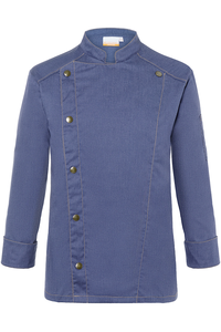 Bluza kucharska męska, rozmiar 46, niebieski jeans | KARLOWSKY, Jeans 1892 Tennessee