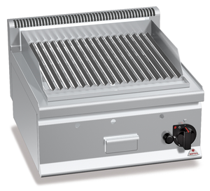 Grill lawowy gazowy z rusztem ze stali nierdzewnej typu V, nastawny, 8 kW, 600x600x290 mm | BERTO'S, Plus 600, Comfort Power, G6PL60B