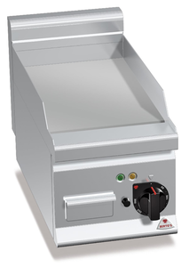 Płyta grillowa, elektryczna, ze stali chromowanej, gładka, nastawna, 4 kW, 300x600x290 mm | BERTO'S, Plus 600, Powered Hard Chrome, E6FL3BP/CR