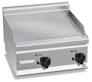 Płyta grillowa, elektryczna, ze stali chromowanej, gładka, nastawna, 8 kW, 600x600x290 mm | BERTO'S, Plus 600, Powered Hard Chrome, E6FL6BP-2/CR