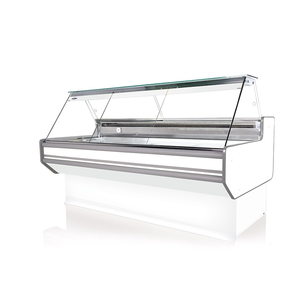 Lada chłodnicza z szybą prostą, ukośną, blatem ze stali nierdzewnej (szlif), 1790x1070x1220 mm | RAPA, L-A2 179/107