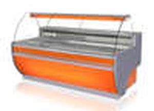 Lada chłodnicza z szybą giętą, blatem ze stali nierdzewnej (szlif), podświetlanym plafonem dolnym, 1550x1070x1220 mm | RAPA, L-D3 152/107