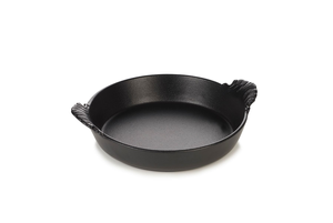 Naczynie okrągłe z uchwytem 180 mm, czarne | REVOL, French Classique