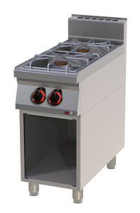 Kuchnia gazowa 2-palnikowa, wolnostojąca, 13 kW, 400x900x900 mm, inox | REDFOX, Linia 900, SP90/40G