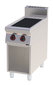 Kuchnia elektryczna 2-płytowa, płyty kwadratowe, wolnostojąca, 6 kW, 400x900x900 mm, 400 V, inox | REDFOX, Linia 900, SPL90/40E