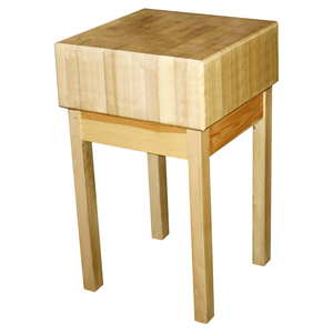 Kloc masarski drewniany na podstawie drewnianej, 500x600x850 mm | REDFOX, MS-56